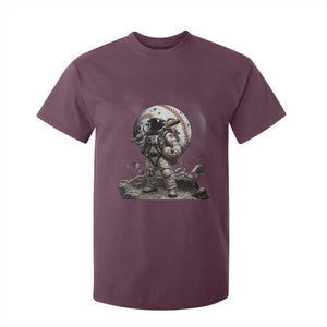 Astronaut Baseball Player T Shirt For Kid Distressed Houston Clutch City Sports Fans TS10 Maroon Print Your Wear