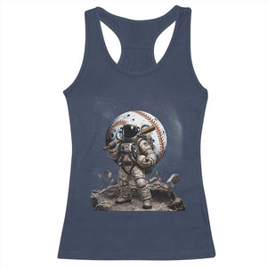 Astronaut Baseball Player Racerback Tank Top Distressed Houston Clutch City Sports Fans TS10 Navy Print Your Wear
