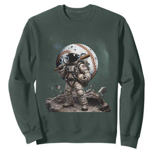 Astronaut Baseball Player Sweatshirt Distressed Houston Clutch City Sports Fans TS10 Dark Forest Green Print Your Wear