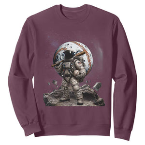 Astronaut Baseball Player Sweatshirt Distressed Houston Clutch City Sports Fans TS10 Maroon Print Your Wear