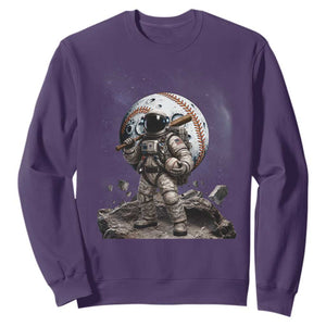 Astronaut Baseball Player Sweatshirt Distressed Houston Clutch City Sports Fans TS10 Purple Print Your Wear