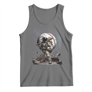 Astronaut Baseball Player Tank Top Distressed Houston Clutch City Sports Fans TS10 Black Heather Print Your Wear