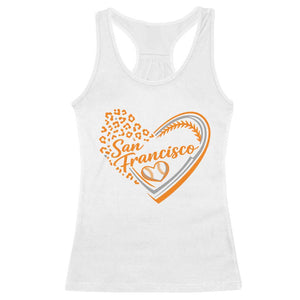 San Francisco Racerback Tank Top SF Leopard Heart US State Baseball Fan Team Spirit TS10 White Print Your Wear