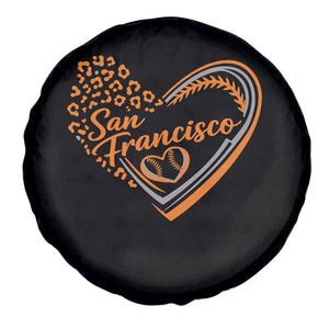 San Francisco Spare Tire Cover SF Leopard Heart US State Baseball Fan Team Spirit TS10 Print Your Wear
