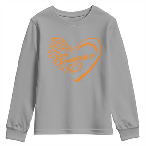 San Francisco Youth Sweatshirt SF Leopard Heart US State Baseball Fan Team Spirit TS10 Sport Gray Print Your Wear