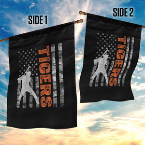 Baseball Player Tiger Garden Flag Team Spirit American Flag USA Camo Patriotic Graphic TS10 Print Your Wear