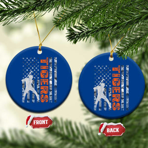 Baseball Player Tiger Ceramic Ornament Team Spirit American Flag USA Camo Patriotic Graphic TS10 1pc Blue Print Your Wear