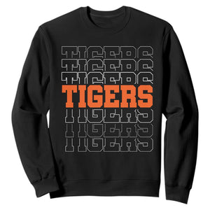 Vintage Tiger Sweatshirt Last Name Vintage Sports Jersey Style TS10 Black Print Your Wear
