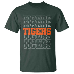 Vintage Tiger T Shirt Last Name Vintage Sports Jersey Style TS10 Dark Forest Green Print Your Wear