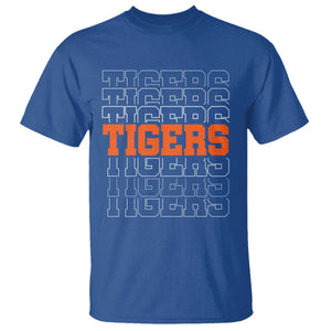Vintage Tiger T Shirt Last Name Vintage Sports Jersey Style TS10 Royal Blue Print Your Wear