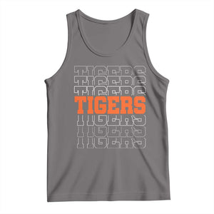 Vintage Tiger Tank Top Last Name Vintage Sports Jersey Style TS10 Deep Heather Print Your Wear