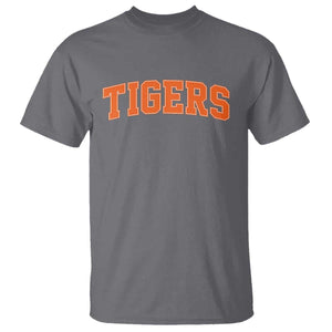 Vintage Tiger T Shirt Varsity Name Vintage Sports Jersey Style TS10 Charcoal Print Your Wear