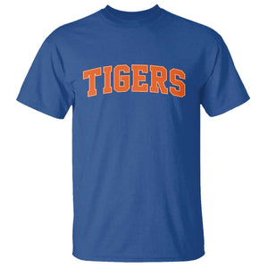 Vintage Tiger T Shirt Varsity Name Vintage Sports Jersey Style TS10 Royal Blue Print Your Wear