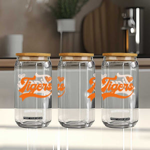 Vintage Tiger Glass Can Varsity Name Script Vintage Sports Jersey Style TS10 Print Your Wear