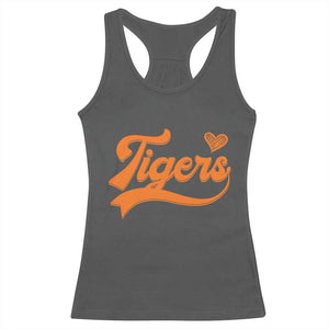Vintage Tiger Racerback Tank Top Varsity Name Script Vintage Sports Jersey Style TS10 Dark Heather Print Your Wear