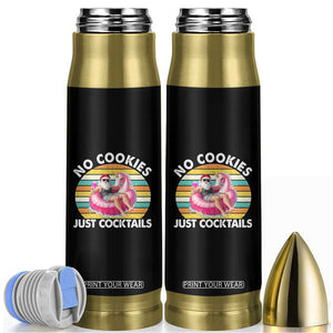 Santa Christmas In July Bullet Tumbler No Cookies Just Cocktails Flamingo Summer Beach Hawaii TS10 Black Print Your Wear