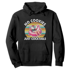 Santa Christmas In July Hoodie No Cookies Just Cocktails Flamingo Summer Beach Hawaii TS10 Black Print Your Wear