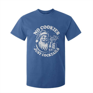 Funny Santa Christmas In July T Shirt For Kid No Cookies Just Cocktails Summer Xmas TS10 Royal Blue Print Your Wear