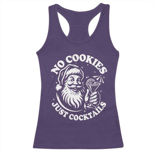 Funny Santa Christmas In July Racerback Tank Top No Cookies Just Cocktails Summer Xmas TS10 Purple Print Your Wear
