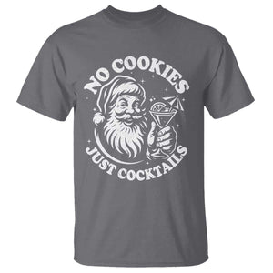 Funny Santa Christmas In July T Shirt No Cookies Just Cocktails Summer Xmas TS10 Charcoal Print Your Wear