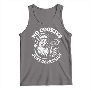 Funny Santa Christmas In July Tank Top No Cookies Just Cocktails Summer Xmas TS10 Deep Heather Print Your Wear