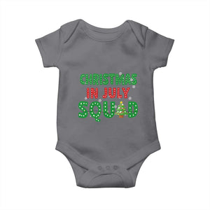 Christmas In July Squad Baby Onesie Funny Summer Xmas TS10 Charcoal Print Your Wear