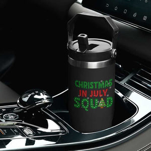 Christmas In July Squad Flip Straw Tumbler Funny Summer Xmas TS10 Print Your Wear