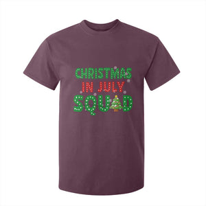 Christmas In July Squad T Shirt For Kid Funny Summer Xmas TS10 Maroon Print Your Wear
