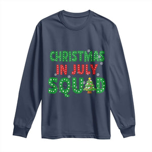 Christmas In July Squad Long Sleeve Shirt Funny Summer Xmas TS10 Navy Print Your Wear