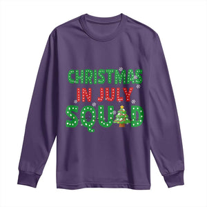 Christmas In July Squad Long Sleeve Shirt Funny Summer Xmas TS10 Purple Print Your Wear