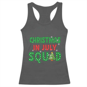 Christmas In July Squad Racerback Tank Top Funny Summer Xmas TS10 Dark Heather Print Your Wear
