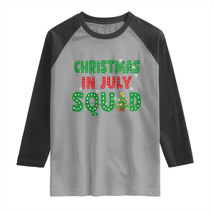 Christmas In July Squad Raglan Shirt Funny Summer Xmas TS10 Sport Gray Black Print Your Wear
