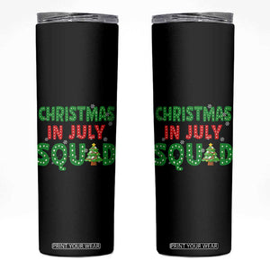 Christmas In July Squad Skinny Tumbler Funny Summer Xmas TS10 Black Print Your Wear