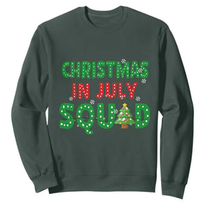 Christmas In July Squad Sweatshirt Funny Summer Xmas TS10 Dark Forest Green Print Your Wear