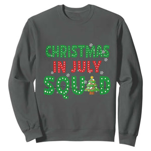 Christmas In July Squad Sweatshirt Funny Summer Xmas TS10 Dark Heather Print Your Wear