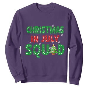 Christmas In July Squad Sweatshirt Funny Summer Xmas TS10 Purple Print Your Wear