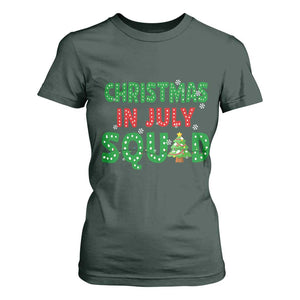 Christmas In July Squad T Shirt For Women Funny Summer Xmas TS10 Dark Forest Green Print Your Wear