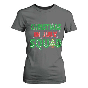 Christmas In July Squad T Shirt For Women Funny Summer Xmas TS10 Dark Heather Print Your Wear