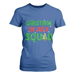 Christmas In July Squad T Shirt For Women Funny Summer Xmas TS10 Royal Blue Print Your Wear