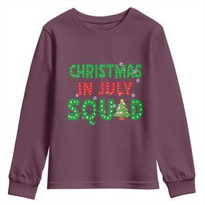 Christmas In July Squad Youth Sweatshirt Funny Summer Xmas TS10 Maroon Print Your Wear