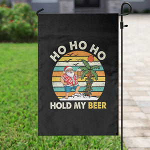 Christmas In July Santa Ho Ho Hold My Beer Garden Flag Summer Beach Hawaii Santa USA Flag TS10 Print Your Wear