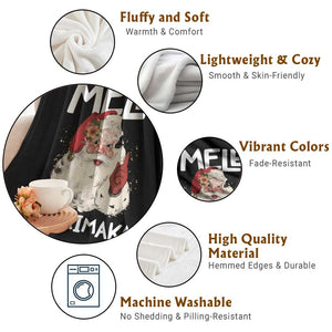 Mele Kalikimaka Throw Blanket Hawaii Christmas Party Santa TS10 Print Your Wear