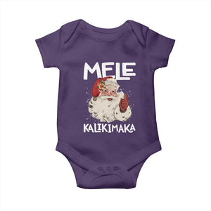 Mele Kalikimaka Baby Onesie Hawaii Christmas Party Santa TS10 Purple Print Your Wear