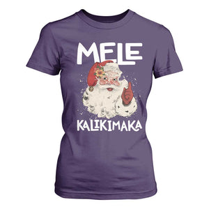 Mele Kalikimaka T Shirt For Women Hawaii Christmas Party Santa TS10 Purple Print Your Wear
