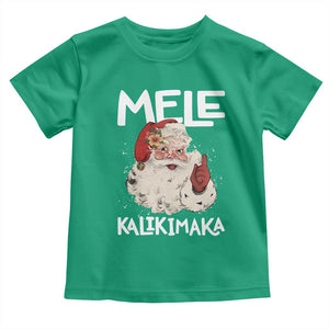 Mele Kalikimaka Toddler T Shirt Hawaii Christmas Party Santa TS10 Irish Green Print Your Wear