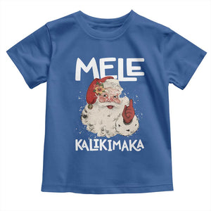 Mele Kalikimaka Toddler T Shirt Hawaii Christmas Party Santa TS10 Royal Blue Print Your Wear