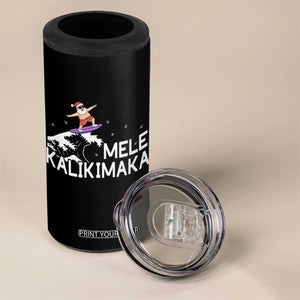 Christmas In July Surfing Santa 4 in 1 Can Cooler Tumbler Mele Kalikimaka Summer Beach Hawaii TS10 Print Your Wear