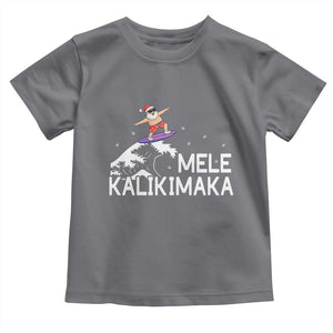 Christmas In July Surfing Santa Toddler T Shirt Mele Kalikimaka Summer Beach Hawaii TS10 Charcoal Print Your Wear