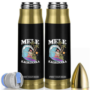 Mele Kalikimaka Hawaii Christmas Surfing Santa Bullet Tumbler Summer Beach Hawaii Xmas In July TS10 Black Print Your Wear