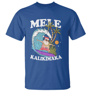 Mele Kalikimaka Hawaii Christmas Surfing Santa T Shirt Summer Beach Hawaii Xmas In July TS10 Royal Blue Print Your Wear